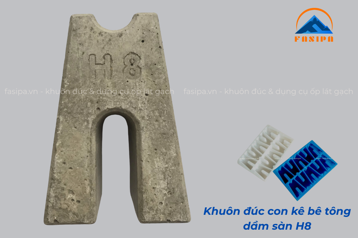 Cục kê bê tông H8 chuyên dụng trong các công trình xây dựng